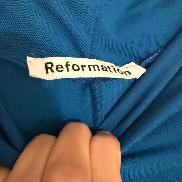 Reformation Vibrant Blue Backless Dress - Picture 2 of 2